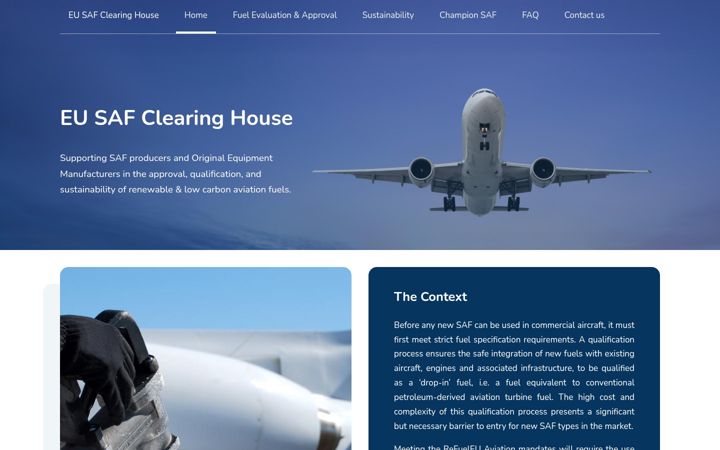 Screenshot of eusafclearinghouse.eu