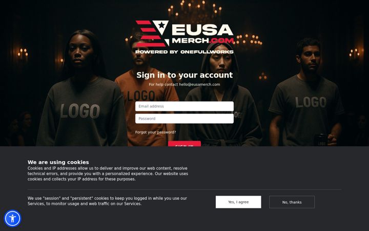 Screenshot of eusamerch.com