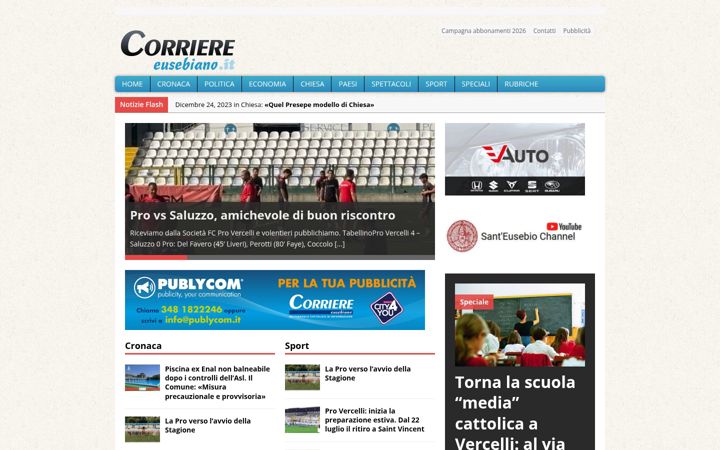 Screenshot of eusebiano.it