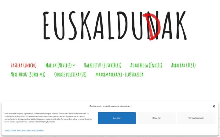 Screenshot of euskaldudak.com