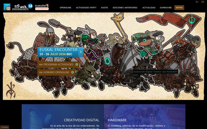 Screenshot of euskalencounter.org