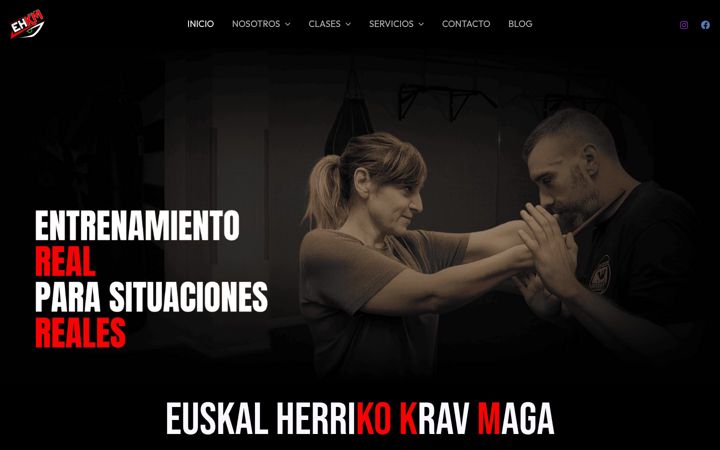 Screenshot of euskalherrikokravmaga.com