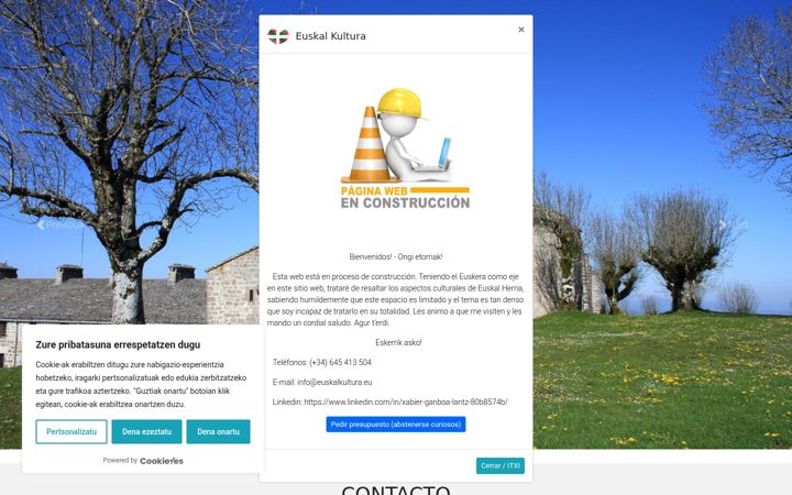 Zrzut ekranu euskalkultura.eu