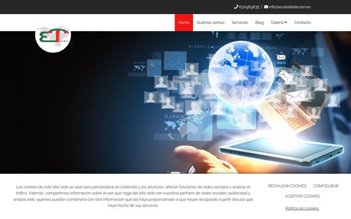Screenshot of euskaltelecom.es