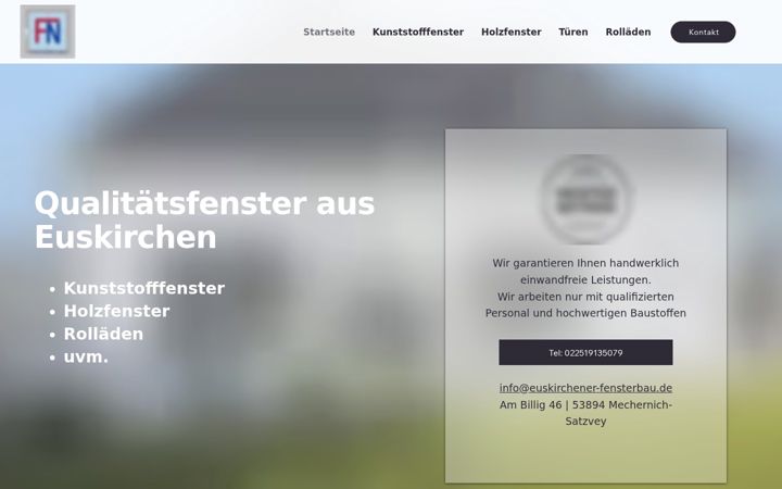 Screenshot of euskirchener-fensterbau.de