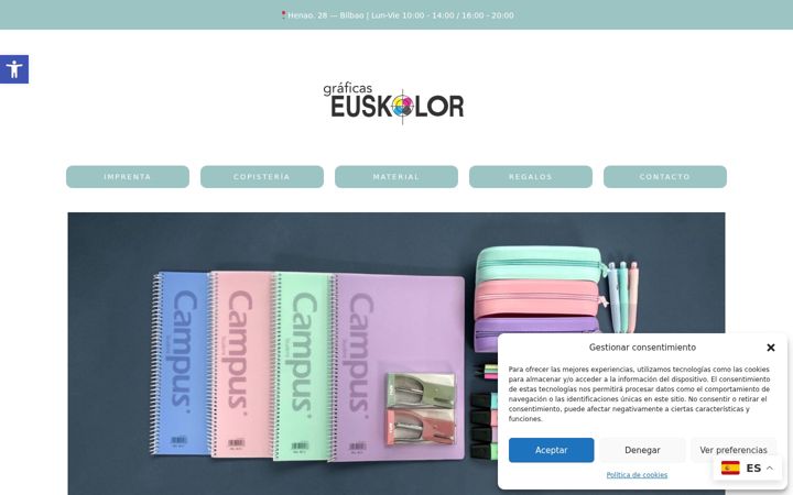 Screenshot of euskolor.com