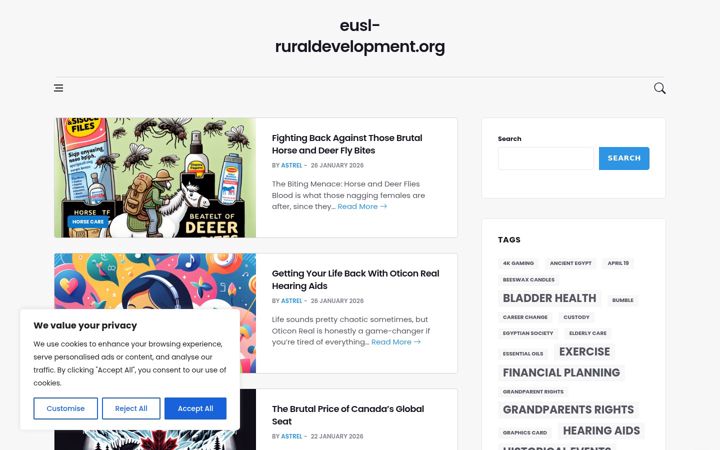 Screenshot of eusl-ruraldevelopment.org