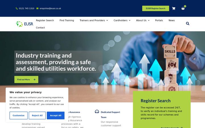 Captura de ecrã de eusr.co.uk