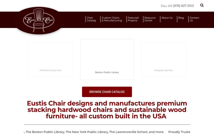 Screenshot of eustischair.com