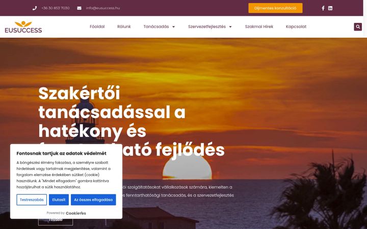 Snímek obrazovky eusuccess.hu