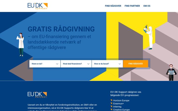 Captura de pantalla de eusupport.dk
