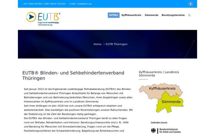 Skärmbild av eutb-thueringen.de