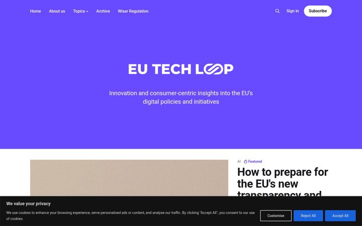 Screenshot of eutechloop.com