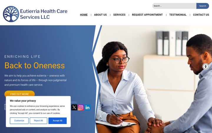 Screenshot of eutierriahealth.com