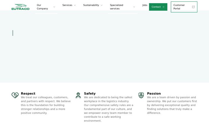 Screenshot of eutraco.eu