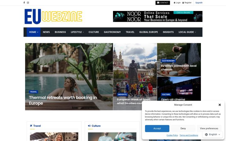 Screenshot of euwebzine.eu