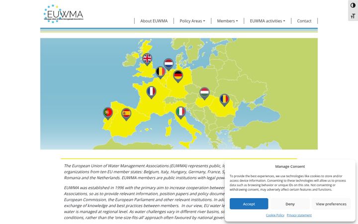 Screenshot von euwma.org