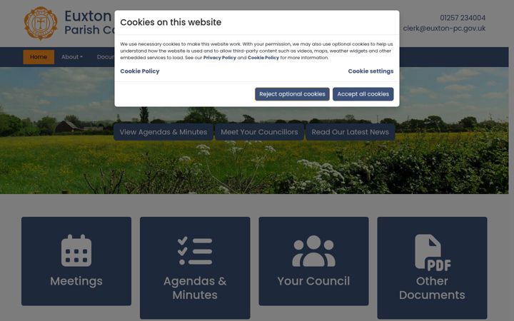 Screenshot of euxtoncouncil.org.uk