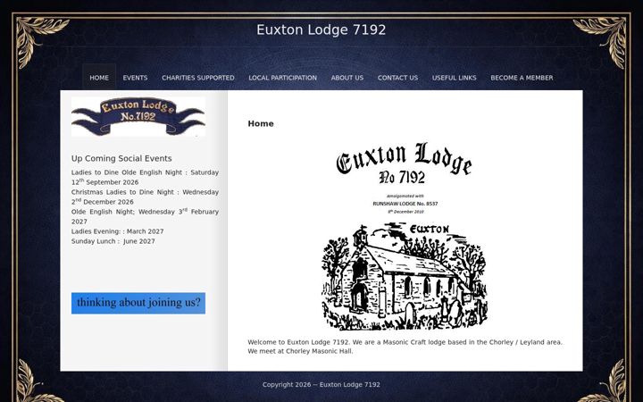 Captura de ecrã de euxtonlodge.co.uk