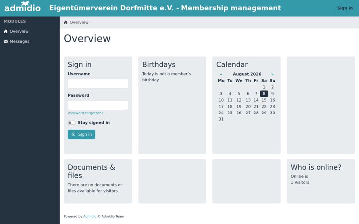 Screenshot of ev-dorfmitte.de