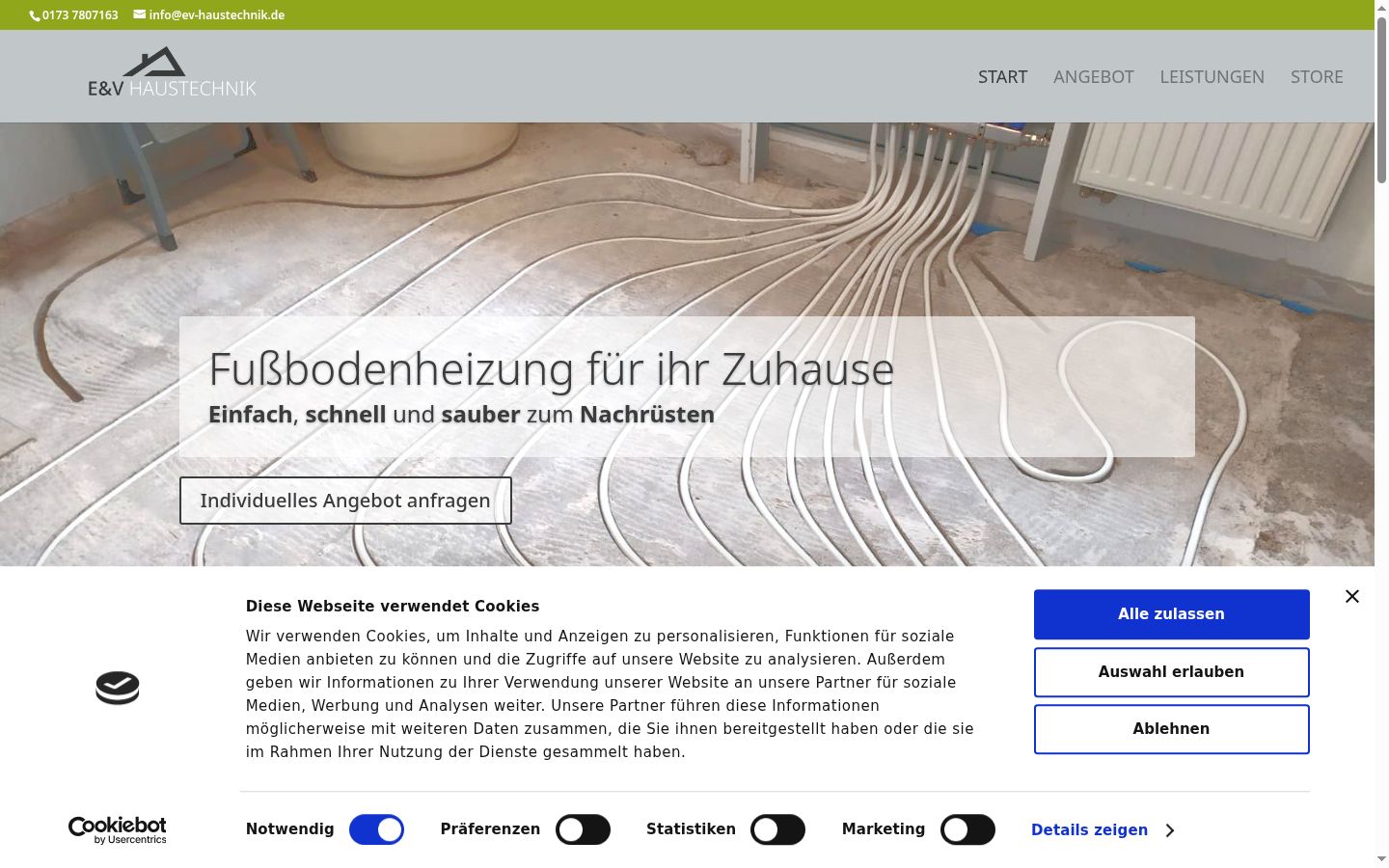 Screenshot tal-banner tal-kunsens muri qabel kwalunkwe interazzjoni