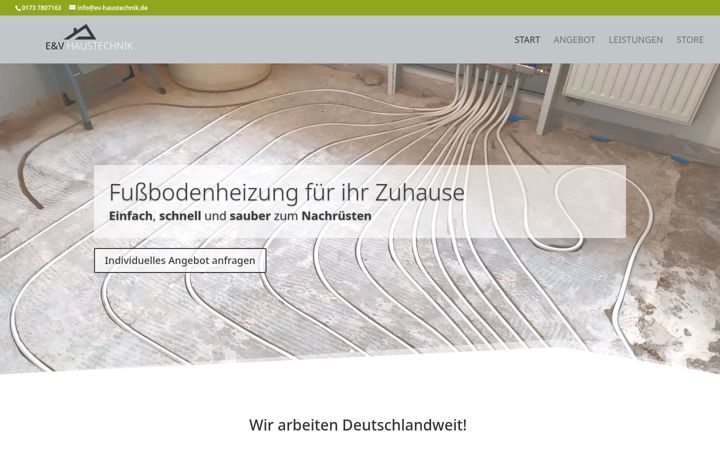 Screenshot of ev-haustechnik.de