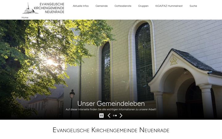 Screenshot of ev-kirche-neuenrade.de