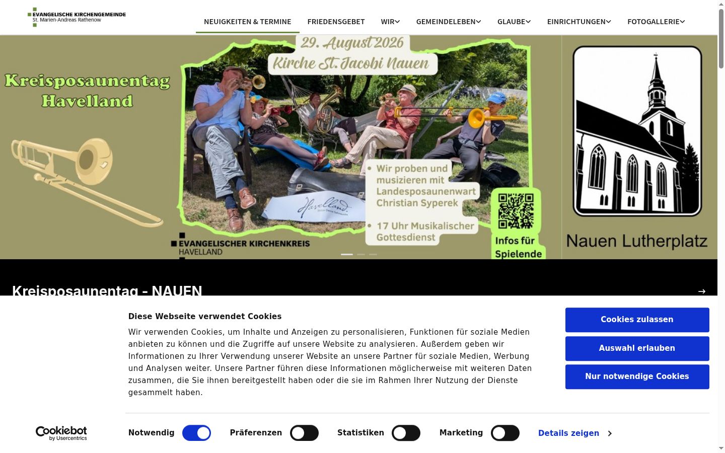 Screenshot tal-banner tal-kunsens muri qabel kwalunkwe interazzjoni