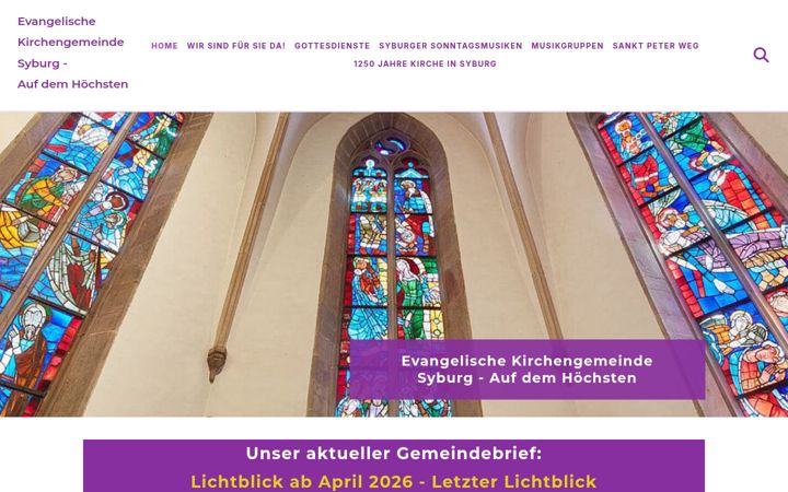 Screenshot του ev-kirche-syburg-hoechsten.de