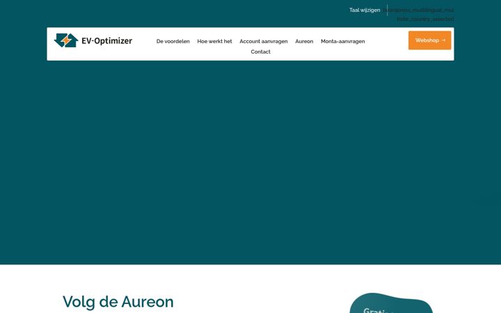 Screenshot stránky ev-optimizer.nl