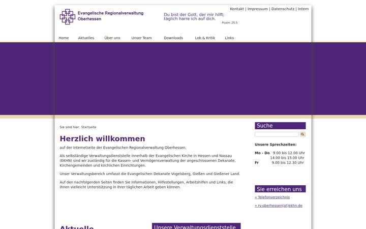 Screenshot of ev-rv-oberhessen.de