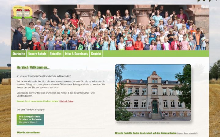 Screenshot of ev-schule-braeunsdorf.de