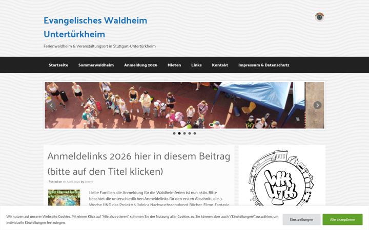 Snímek obrazovky ev-waldheim-uth.de