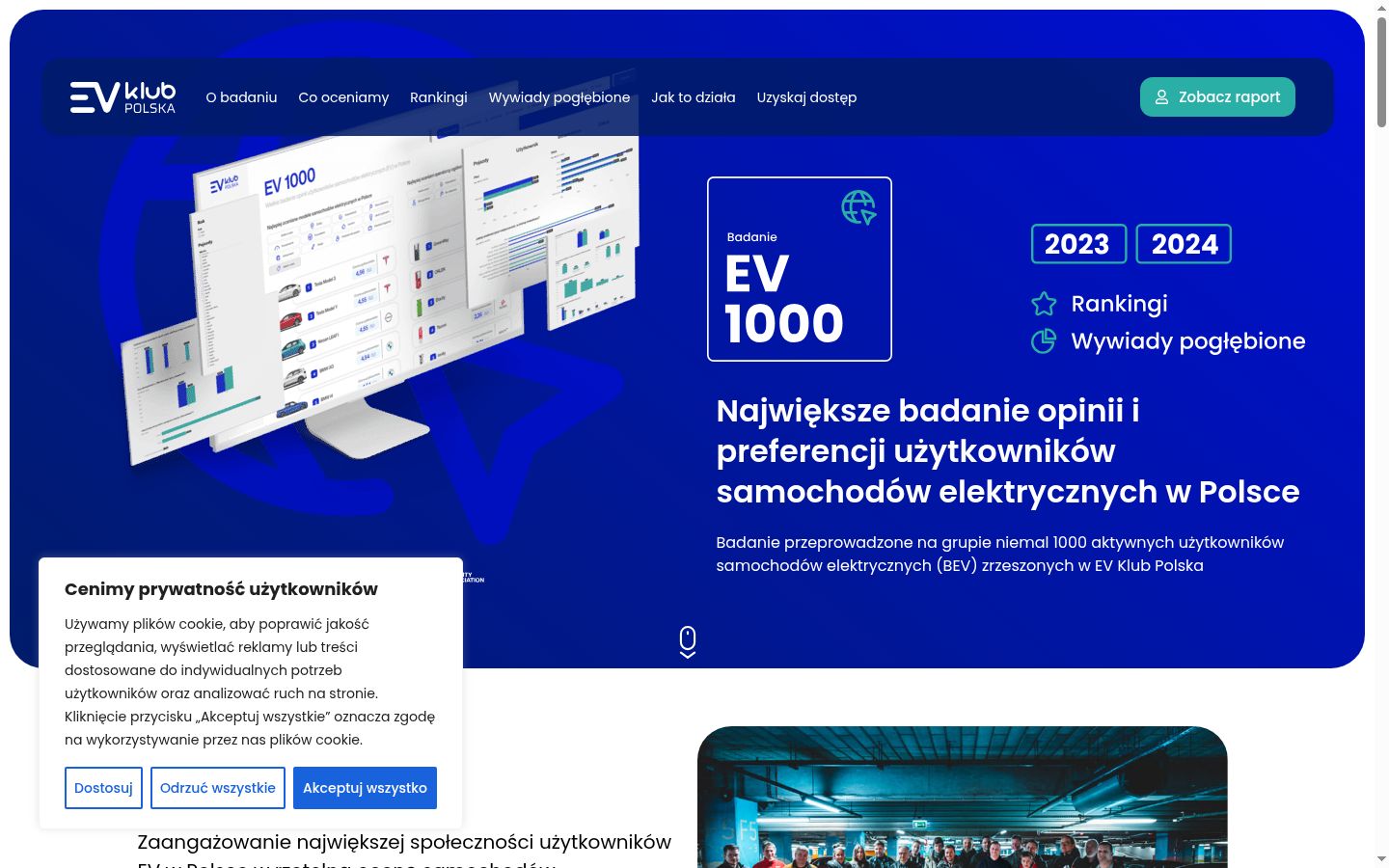 Zrzut ekranu banera zgody wyświetlanego przed jakąkolwiek interakcją
