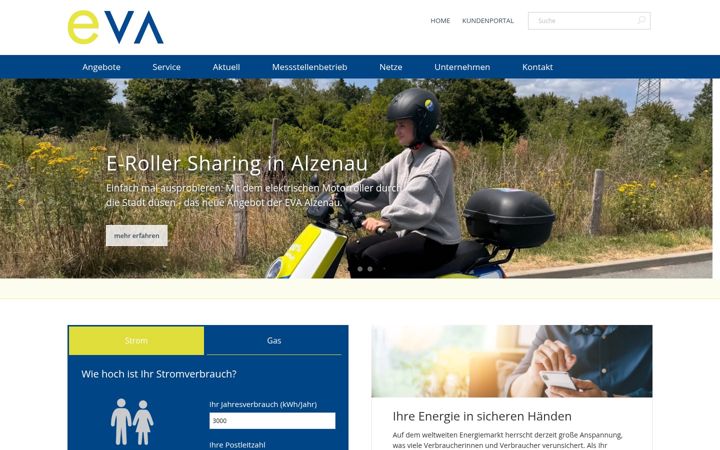 Snímek obrazovky eva-alzenau.de
