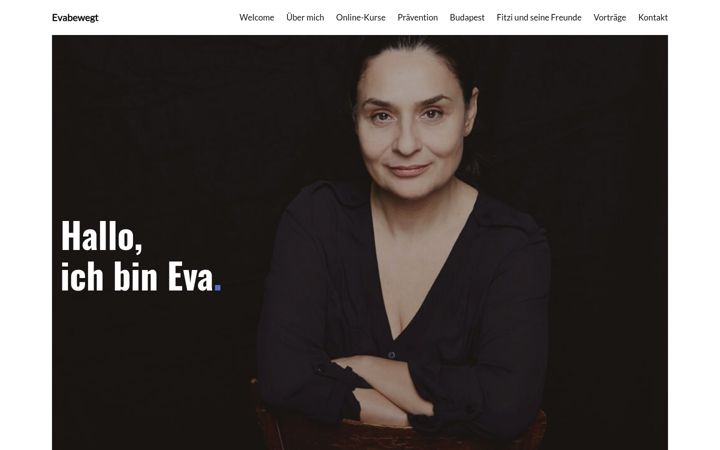 Snímek obrazovky eva-bewegt.de