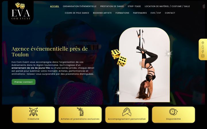 Screenshot di eva-com-event.fr