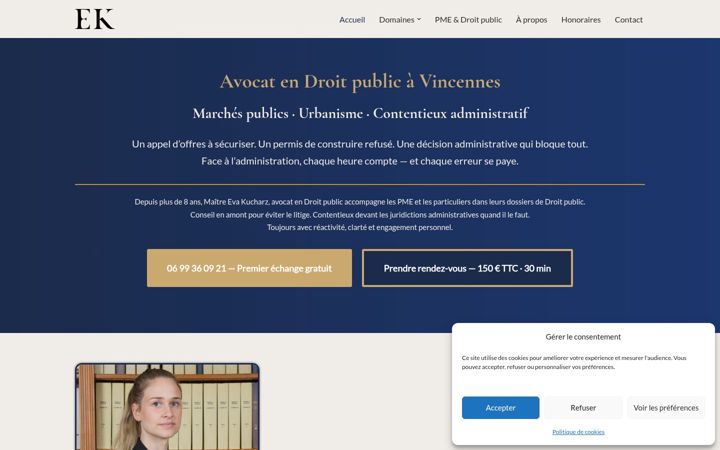 Screenshot of eva-kucharz-avocat.fr