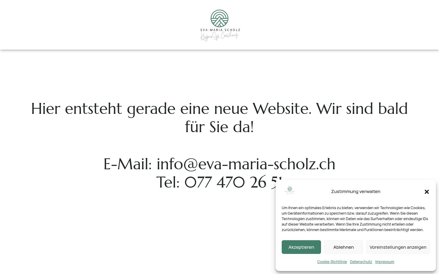 Screenshot des Einwilligungsbanners vor jeglicher Interaktion