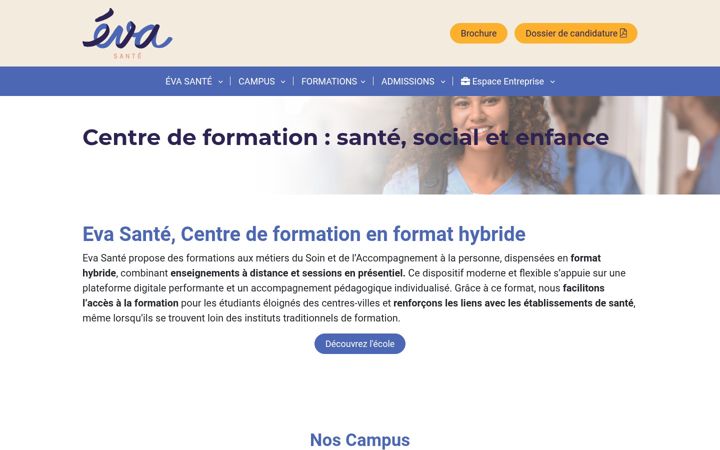 Screenshot of eva-sante.fr