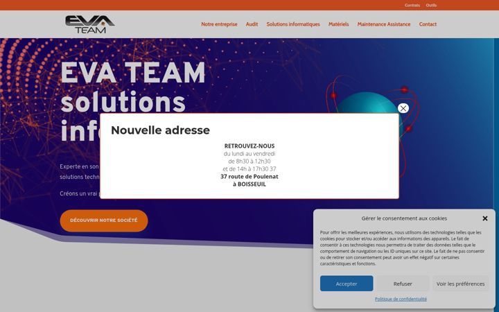Screenshot of eva-team.fr