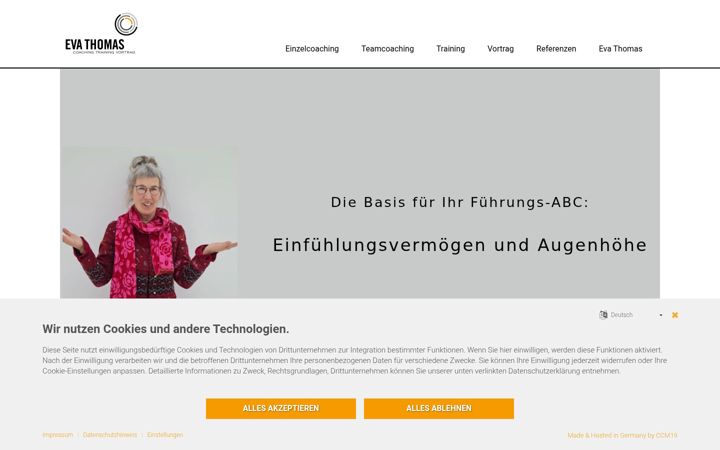 Screenshot of eva-thomas-online.de