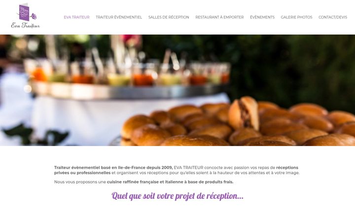Screenshot di eva-traiteur.fr
