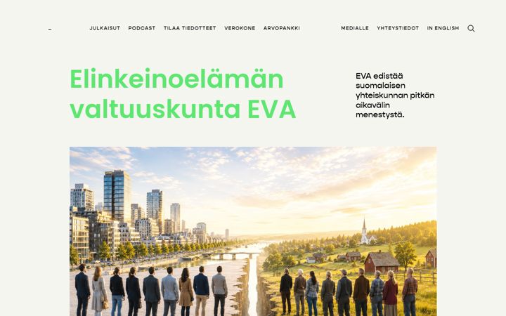 Екранна снимка на eva.fi