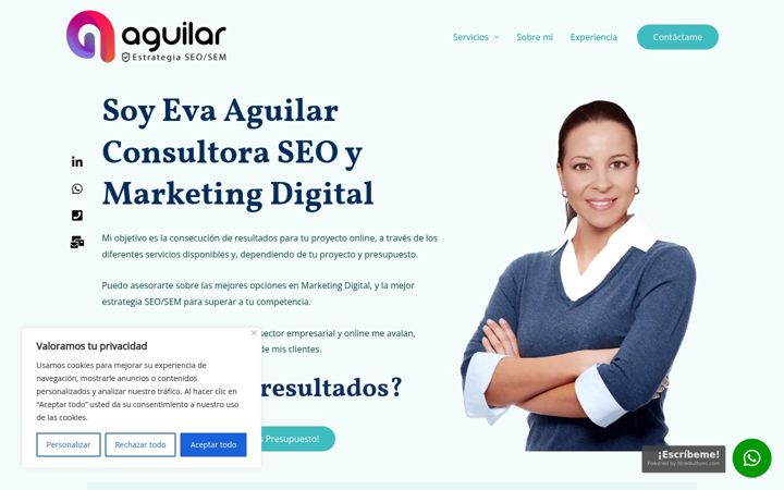 Screenshot of evaaguilar.es