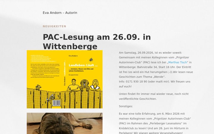 Screenshot of evaandorn.de