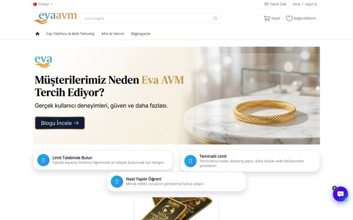 Screenshot of evaavm.com.tr