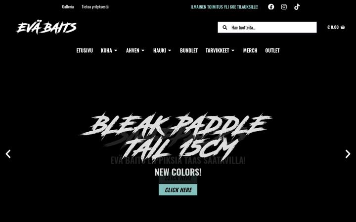 Екранна снимка на evabaits.fi