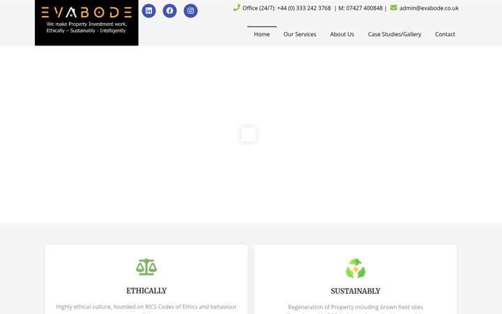 Captura de ecrã de evabode.co.uk