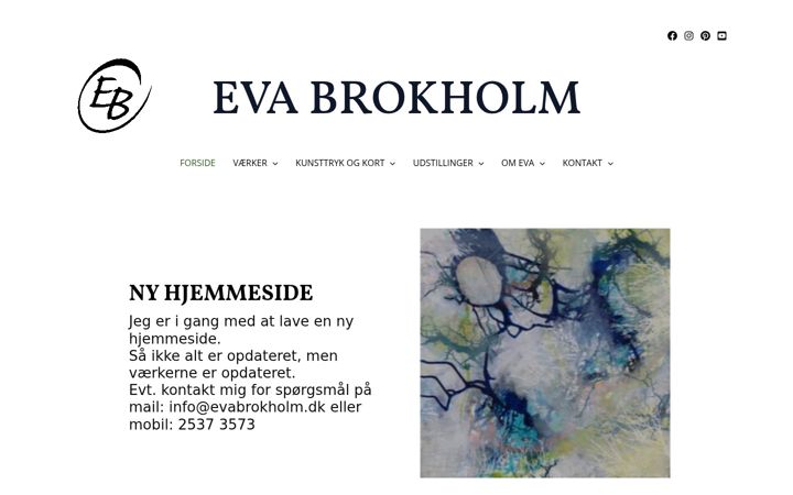 Ekrano kopija evabrokholm.dk